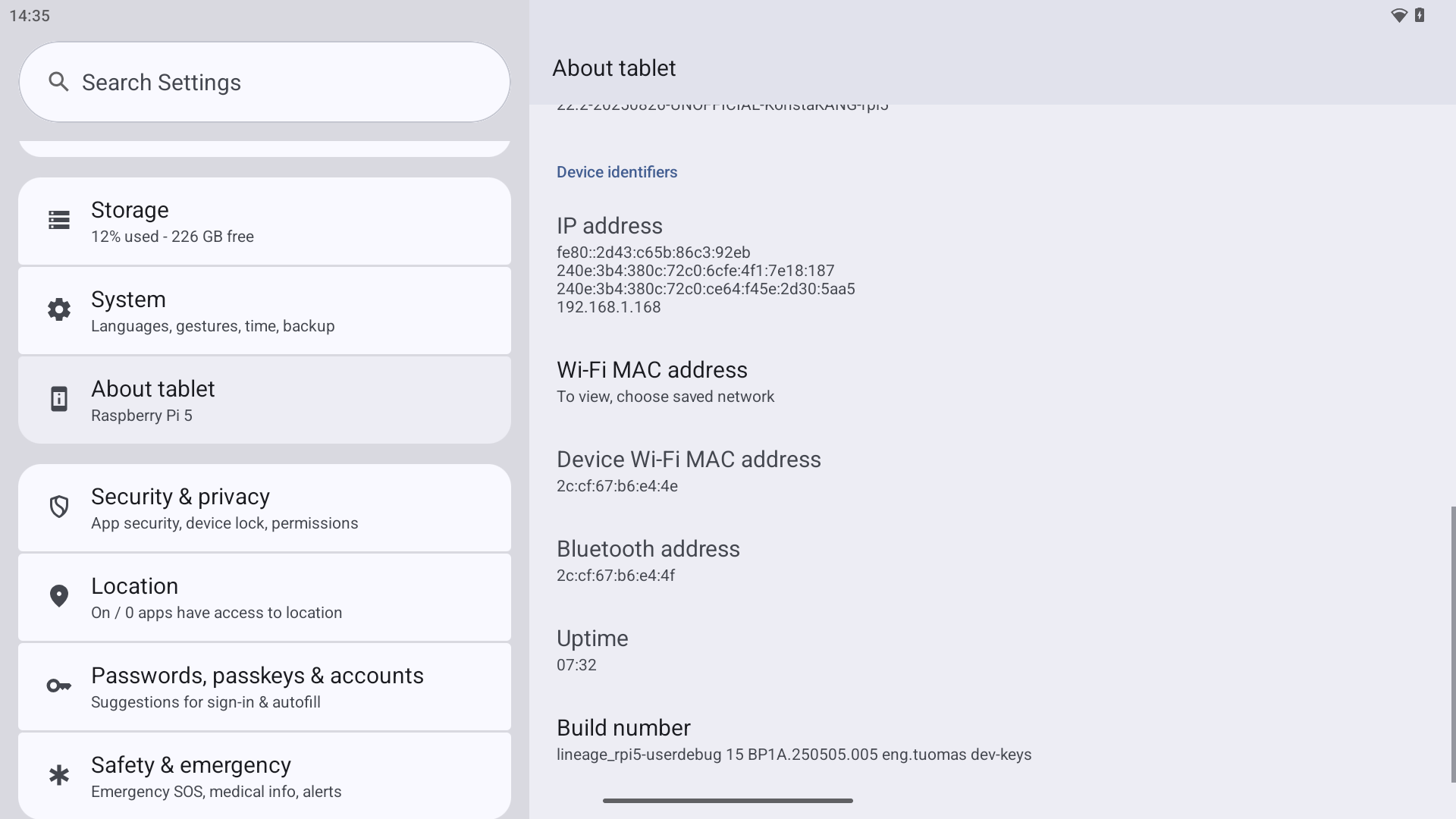android enable developer mode
